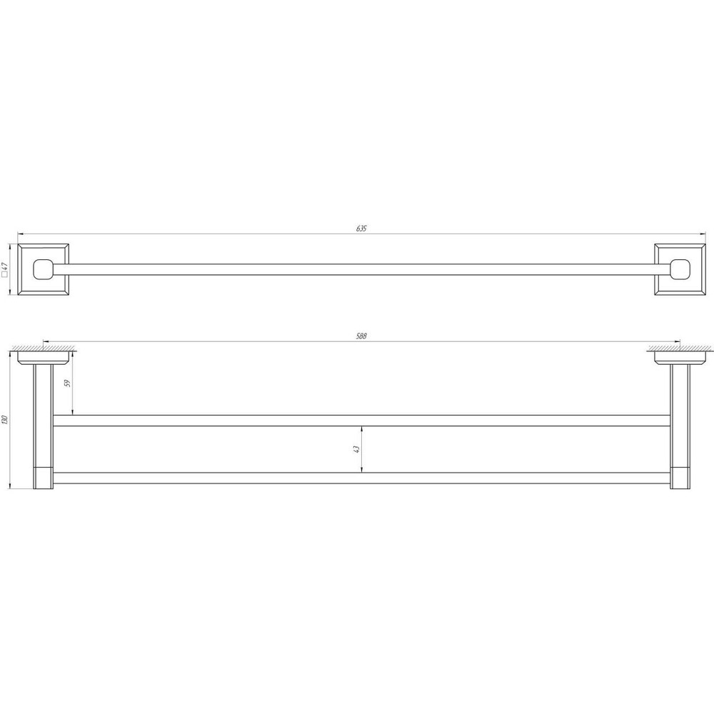 Держатель полотенец TOPAZ TKB 9911/60 (000021223) Киев - изображение 4