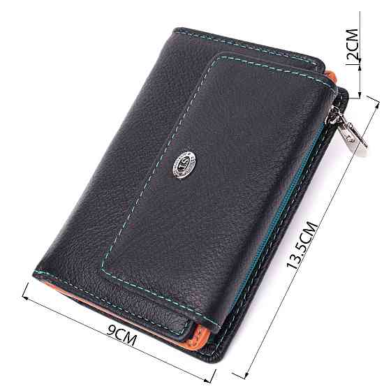 Стильний гаманець для жінок із натуральної шкіри ST Leather 22501 Чорний Київ