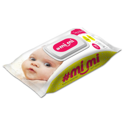 Дитячі вологі серветки Мі Мі з клапаном 78 шт (4820237500359) Вінниця - фото 1