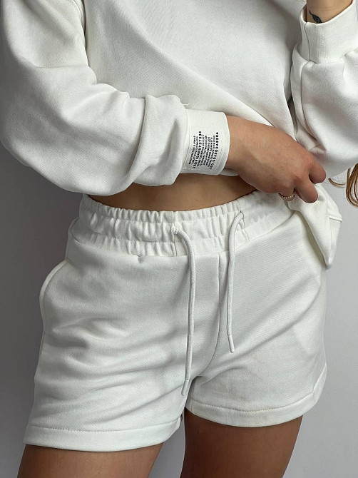 Шорты трикотажные женские Молочный M/L Харьков - изображение 1