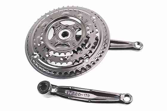 Шатуни "квадрат" 170мм, 48.38.28T MTB, чорні NSS-3001 Киев