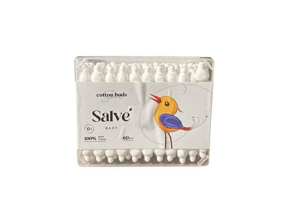 Ватні палички 60шт дитячі ТМ SALVE Київ - фото 1