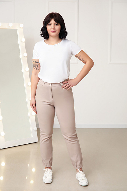Жіночі брюки джоггери "Elias" тонкі оптом | Батал | Розпродаж моделі Київ - фото 7