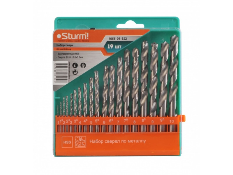 Набір свердел Sturm (1-10 мм, 19 шт) 1055-01-SS2 (читувати опис) Рівне - фото 1