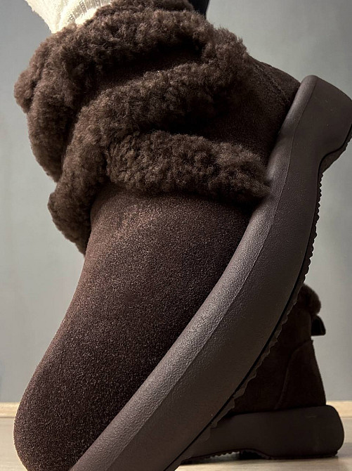 Ботинки женские Hengji 13-6 угги замшевые на меху с опушкой коричневые, 41, 25,5 см Киев - изображение 3