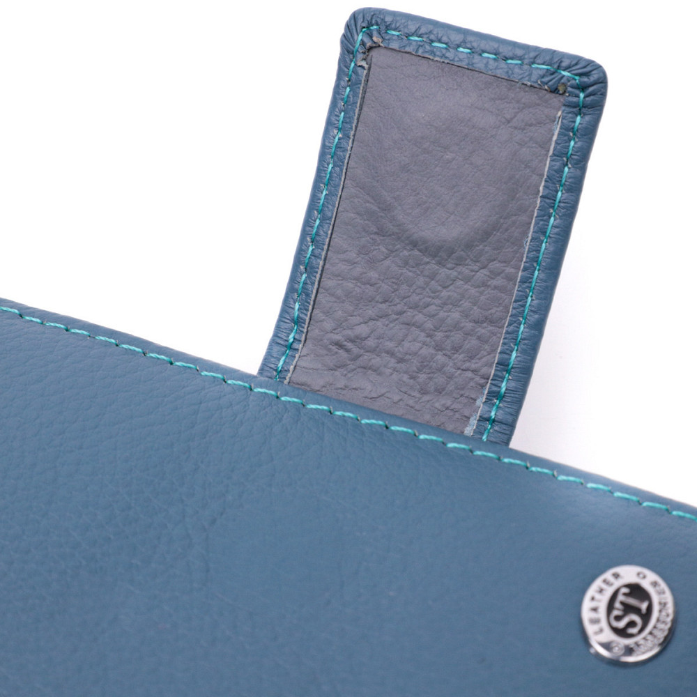 Небольшой вертикальный женский кошелек из натуральной кожи ST Leather 19435 Бирюзовый Киев - изображение 7