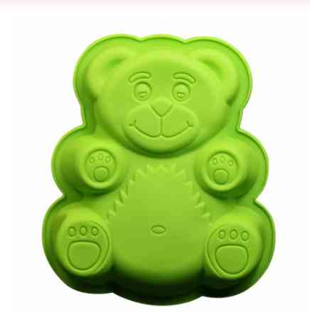 Форма силиконовая для выпечки Мишка 18 на 15 см салатовый Киев