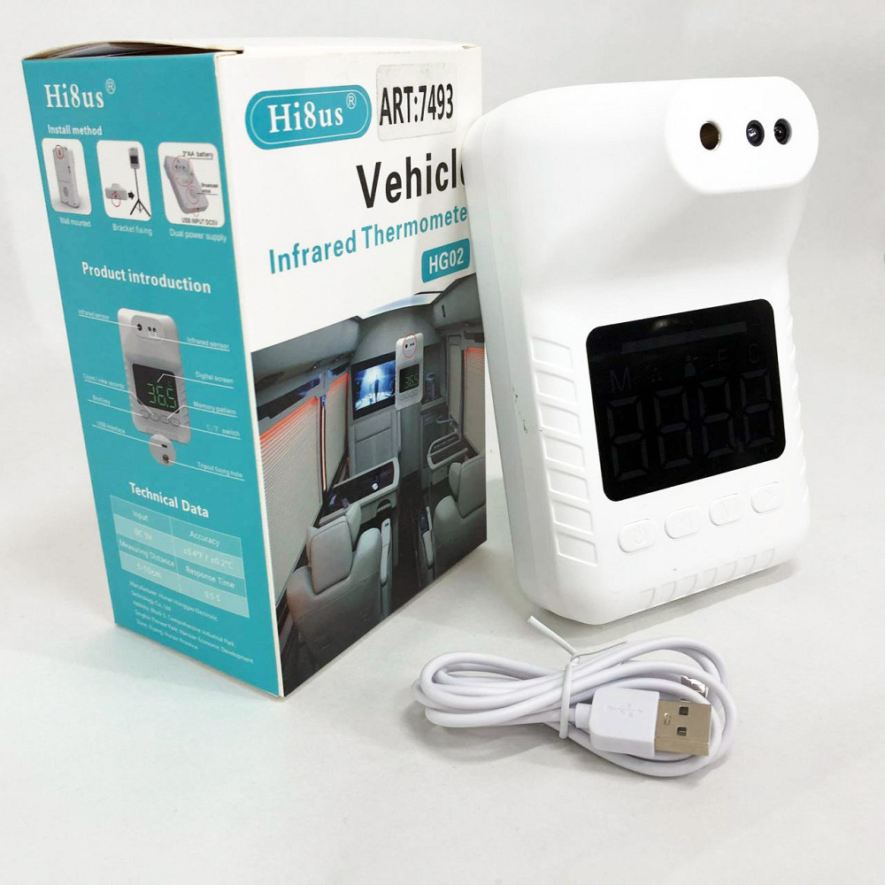 Стаціонарний безконтактний термометр Hi8us HG 02 з голосовими повідомленнями, PN-407 Термометр електронний Київ - фото 5