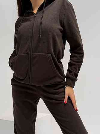 Жіночий повсякденний теплий костюм на флісі двійка Шоколад, 42/44 Одеса