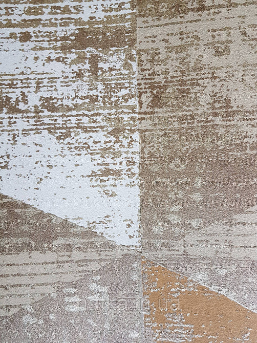 Обои виниловые на флизелине AS creation Geo Effect 0.53х10 геометрия треугольники 3д коричневые белые 38353-6 Киев - изображение 3