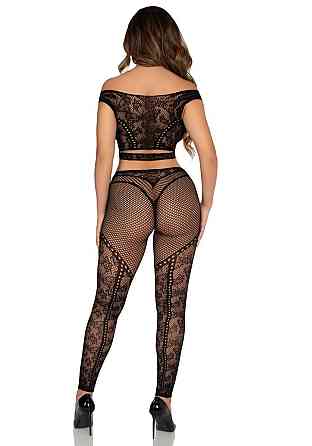 Комплект Leg Avenue Off Shoulder Crop Top and Legging One Size Sex Aura Київ