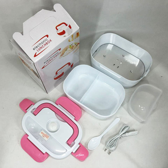 Ланч бокс для школи Lunch Heater 220 V, Судочок для їжі з двома відділеннями, Ланчбокс 3 відділення KF-32 Львів - фото 6