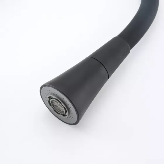 Змішувач для кухні з гнучким виливом Frap F4471-6 чорний Київ