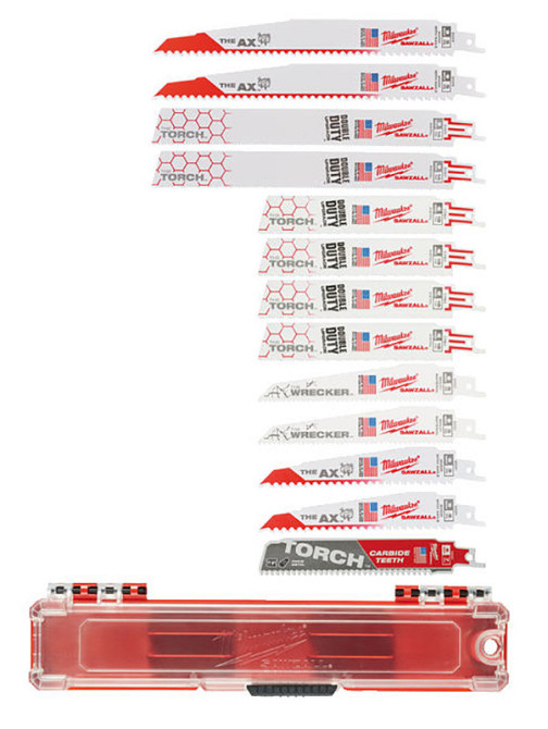 Набір полотен для шабельної пили MILWAUKEE SAWZALL 13 шт 49222231, пластиковий кейс Одесса - изображение 1