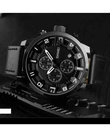 Чоловічий наручний класичний годинник Skmei 1309 Чорний Київ