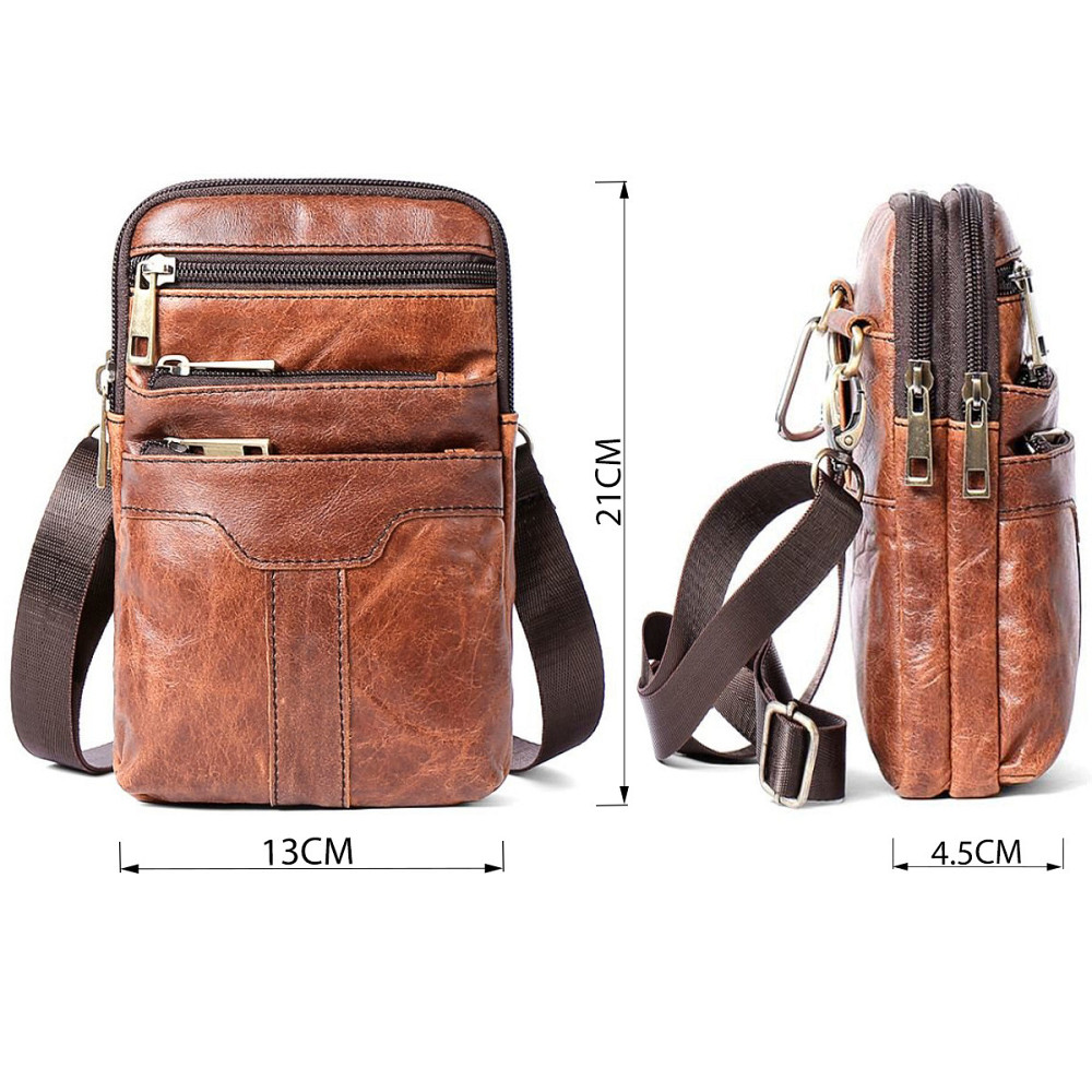 Сумка мужская Vintage 14724 Коричневая Киев - изображение 3