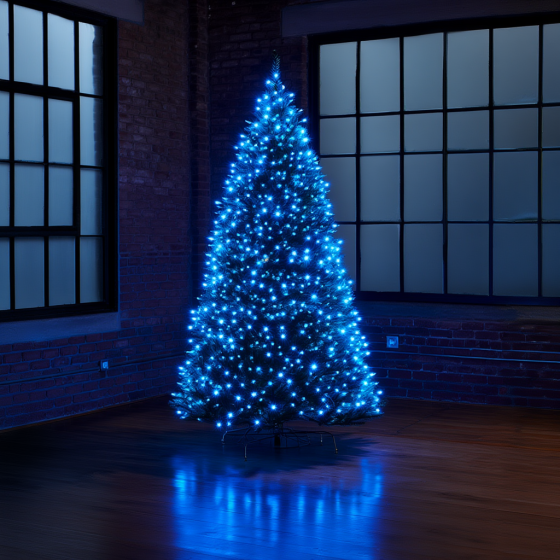 Новорічна гірлянда Хвойна лапа 100 м 3000 LED білий провід Синє сяйво D3000L100MWBL Київ