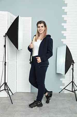 Зимовий спортивний костюм на хутрі "Nord" оптом | Батал Темно-синій, 50-52 Київ