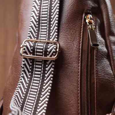 Сумка Vintage З однією лямкою через плече з екошкіри Коричнева (22760) Вінниця