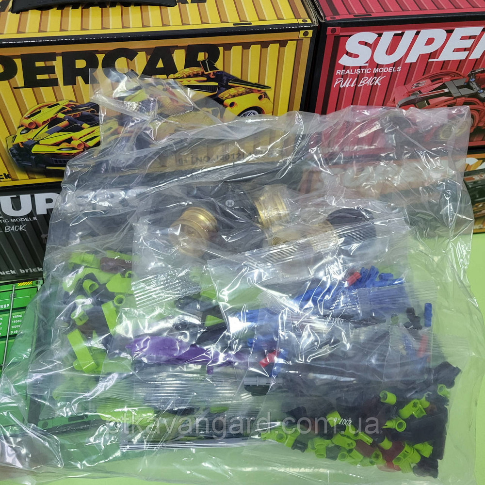 Конструктор машинка Ламборгини суперкар 470 деталей в контейнере Technic J 2007 C зеленый Хмельницкий - изображение 4