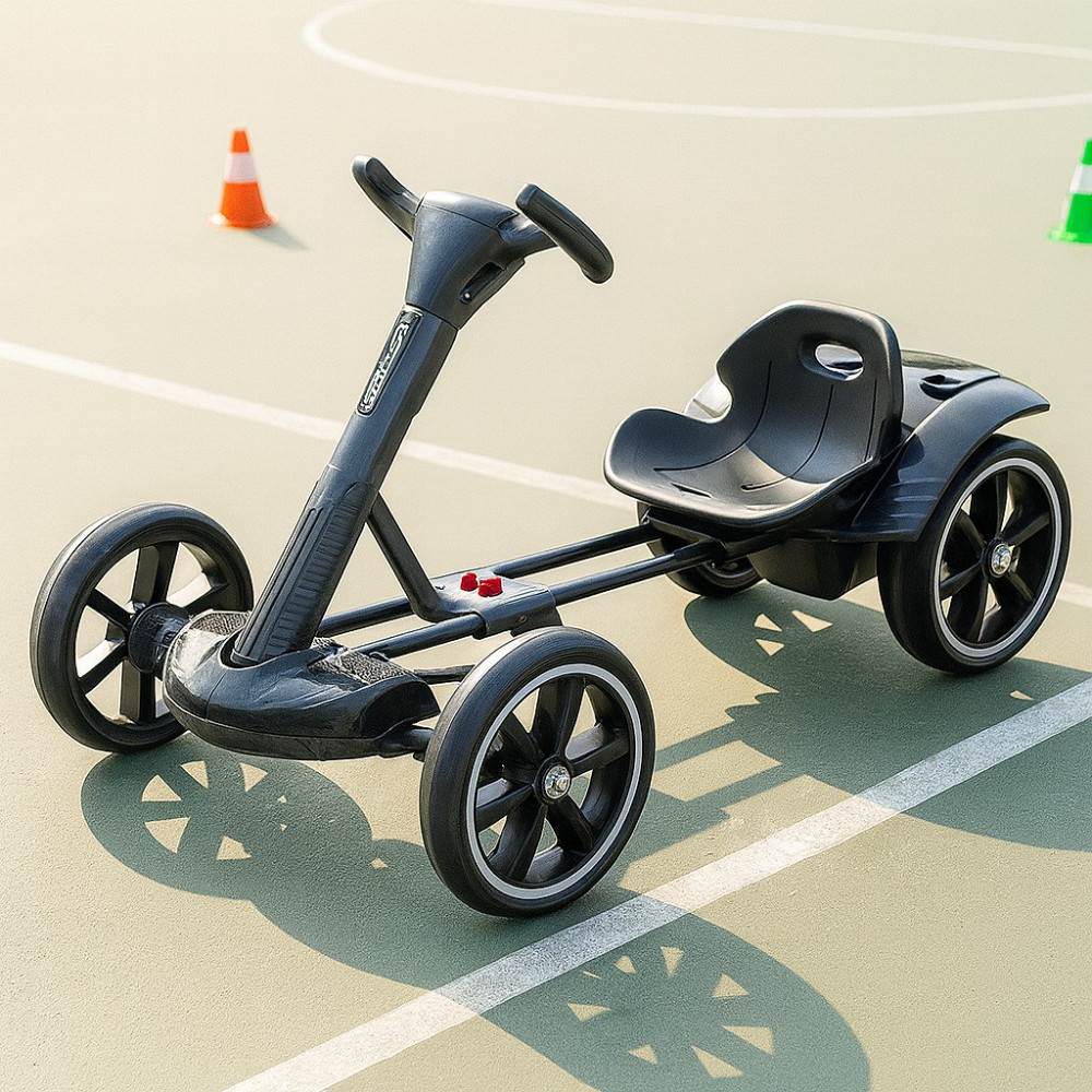 Электрокарт детский 6км/час, до 50кг, 86х54х48.5см, HL-B6, Черный / Электрический карт складной / Детский электромобиль Киев - изображение 1