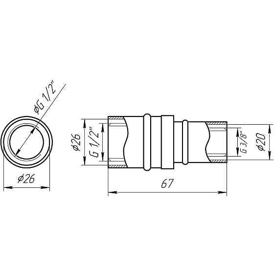 Муфта проміжна прес APE ITALY AP 103 26х20 (000002186) Київ