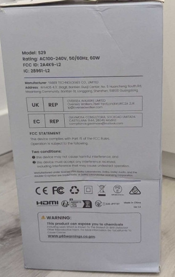 Проектор IWIMIUS S29 4K Smart TV, Wi-Fi Bluetooth проектор. Харьков - изображение 3