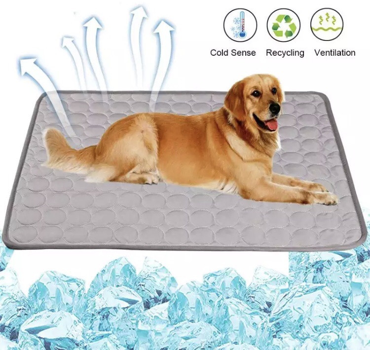 Коврик для котов и собак охлаждающий и дышащий, с мягкой подкладкой, летний, размер 40*30 см, серый, нейлон. Киев - изображение 1