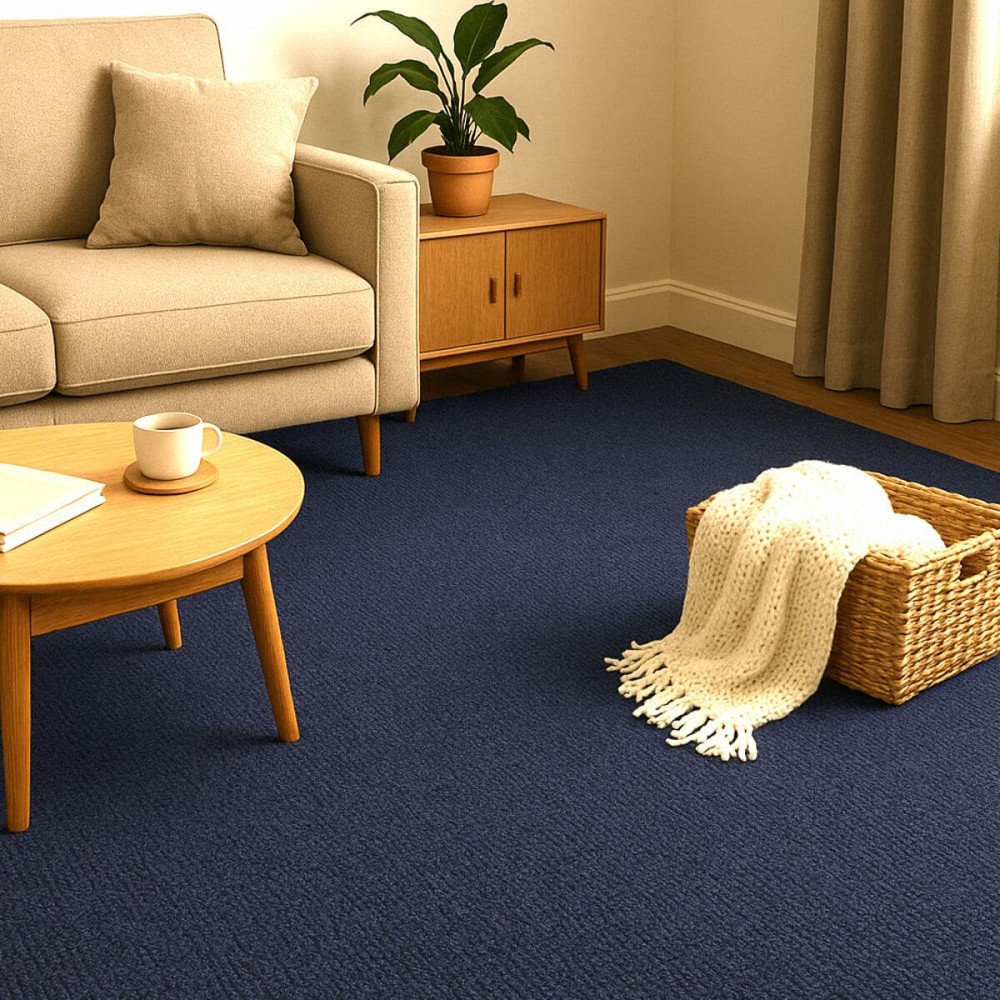 Самоклеюча синя плитка під ковролін в рулоні Київ - фото 6