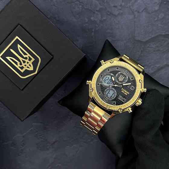 Patriot 017 Тризуб Золото Gold-Black-White Steel SBR Київ