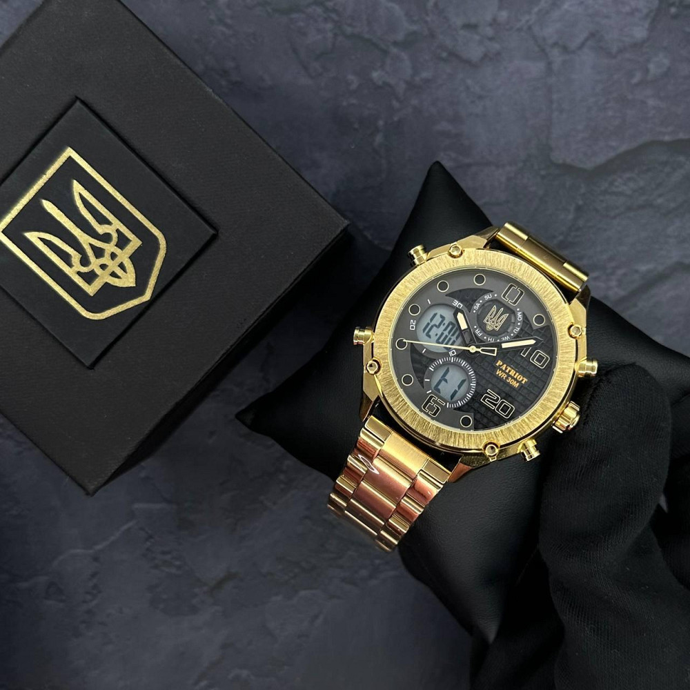 Patriot 017 Тризуб Золото Gold-Black-White Steel SBR Київ - фото 2