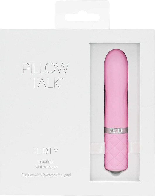 Роскошный вибратор PILLOW TALK - Flirty Pink с кристаллом Сваровски, гибкая головка Sex Aura Киев - изображение 8