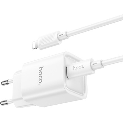 Зарядний пристрій HOCO C148A Charm USB-C PD30W + cable USB-C to Lightning White (6942007630313) Вінниця - фото 5