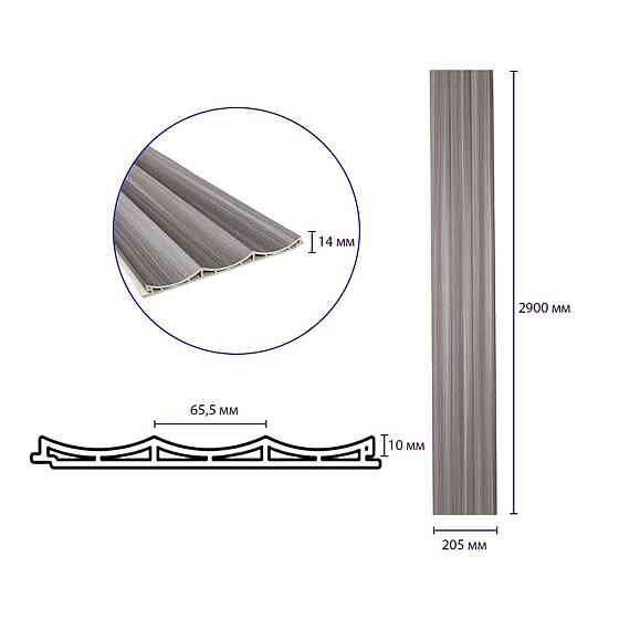 Рейка декоративна WPC стінова 205х14х2900мм SW-00003017 Київ