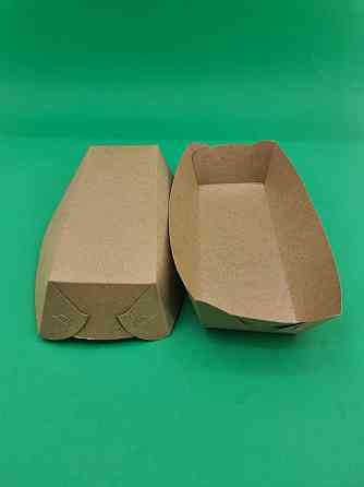 Тарелка лодочка крафт ПЛОТНАЯ с ламинацией 250*100*45 (100 шт) Харьков