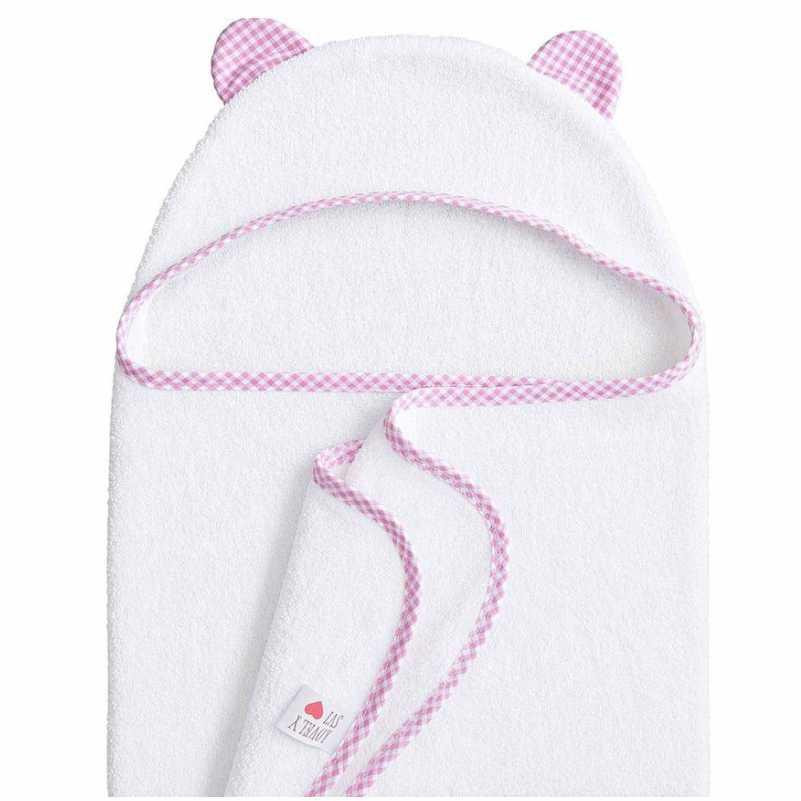 Органическое Детское Полотенце с Капюшоном Lovely Svi 100 на 70 см -Розовые ушки Бамбуковый Махровый Киев - изображение 2