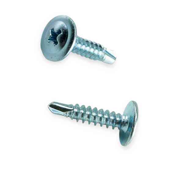 Саморіз шайбою 4,2 х19 білий (200 шт) наконечник свердло з Мукачево