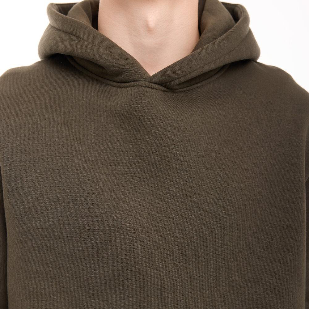 Тепле чоловіче худі на флісі з капюшоном хакі Pobedov 008 ЗИМА Київ - фото 11