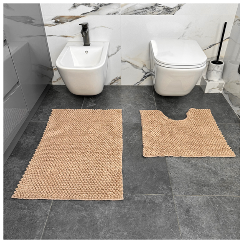 Набір килимків для ванної 2шт 50*80см+50*55см Ананас карамель Дариана Житомир - фото 1