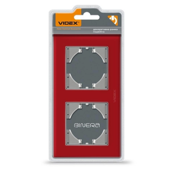 BINERA червоне скло Рамка горизонтальна 2-а Videx Житомир - изображение 1