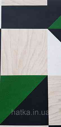 Шпалери вінілові на флізеліні Rasch Clasik 0,53х10 геометрія фігури зелені білі беж Київ