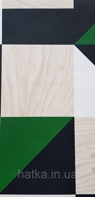 Шпалери вінілові на флізеліні Rasch Clasik 0,53х10 геометрія фігури зелені білі беж Київ - фото 2