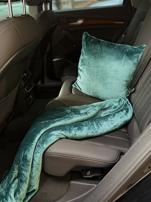 Ecotton Набір для подорожі Ecotton 2 в 1 Подушка 40х40 плед 110х140 зелений Atlantic Коломия - фото 1