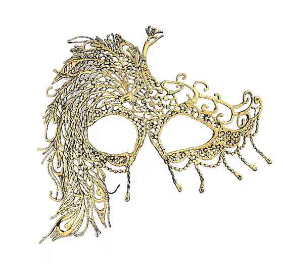 Маска театральна Павич one size золотистий Київ