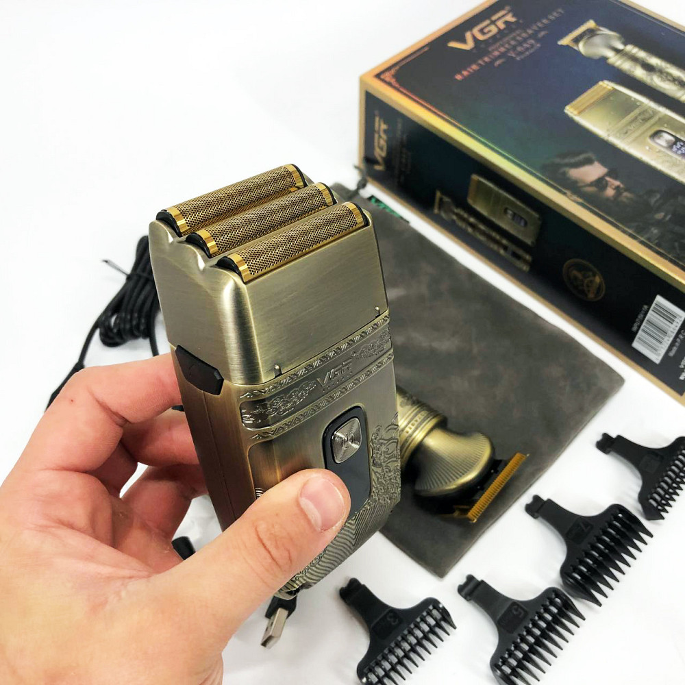 Універсальний тример для чоловіків VGR, Багатофункціональна акумуляторна машинка для стрижки CM-71 Львів - фото 13
