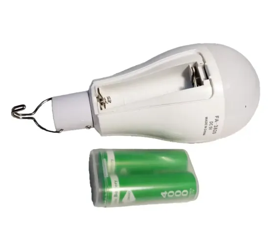 Лампочка Світлодіодна з аккумулятором 2 x 18650 роз'єм micro usb 5v BL fa3830 8441 Київ