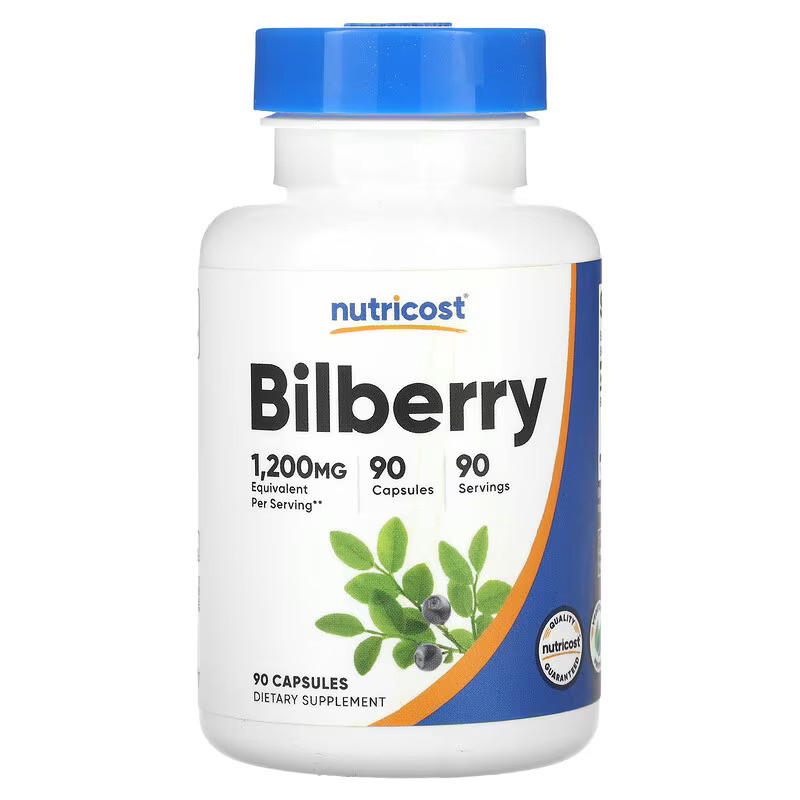 Экстракт черники Nutricost Bilberry, 1,200 mg, 90 Capsules Луцк - изображение 1
