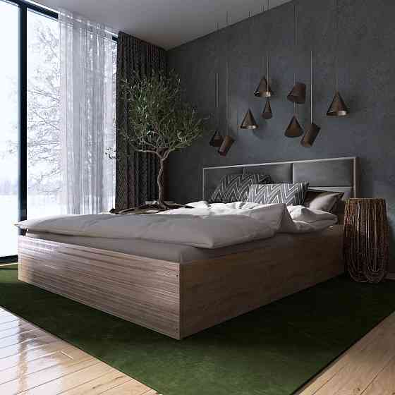 Кровать двуспальная Эверест КЛ-1600 Лайт (ламельный каркас) 160х200 см Дуб сонома (DTM-4653) Львов