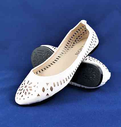 Жженські Літні Балетки Білі Мокасини Туфлі (розміри: 36) - 00-5 Дніпро