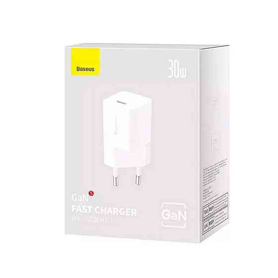 Мережевий зарядний пристрій Baseus GaN5 Fast Charger 1C 30W EU White CCGN070502 Одеса